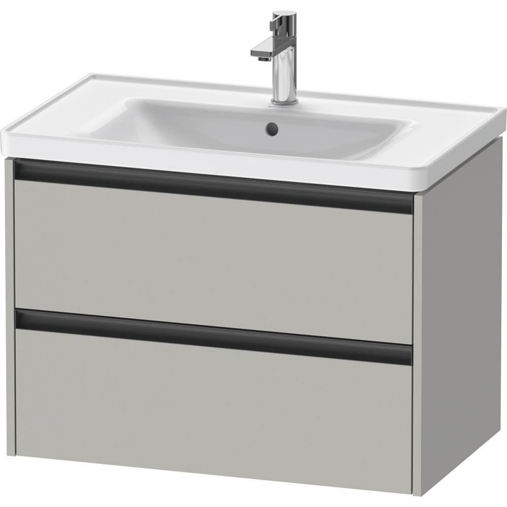 Duravit Ketho.2 30 7/8'' Wall Mount Two Drawer Single Vanity Cabinet in Matte Concrete G