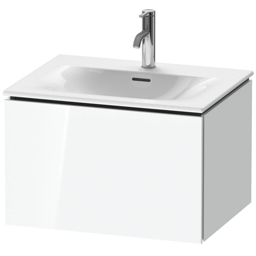 L-Cube One Drawer Wall-Mount Vanity Unit White