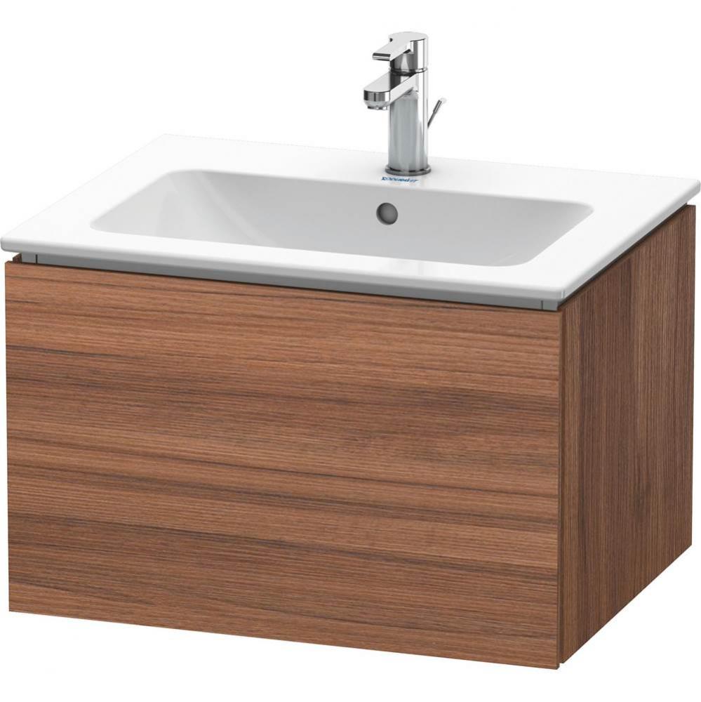 Duravit L-Cube 24 3/8'' Wall Mount One Drawer Single Vanity Cabinet in Natural Walnut, S
