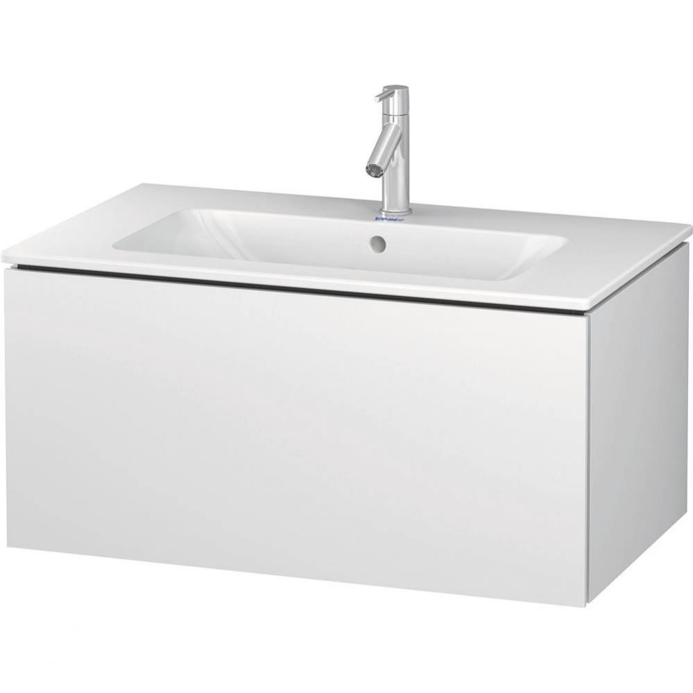 Duravit L-Cube 32 1/4'' Wall Mount One Drawer Single Vanity Cabinet in Matte White, Sink