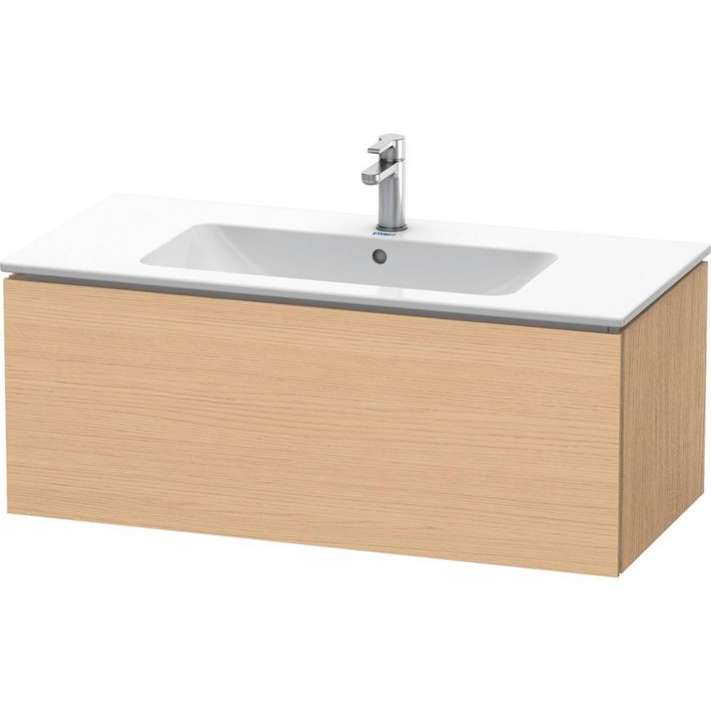 Duravit L-Cube 40 1/8'' Wall Mount One Drawer Single Vanity Cabinet in Natural Oak, Sink
