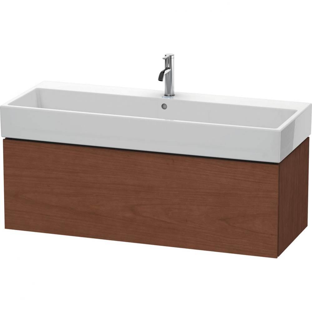 L-Cube One Drawer Wall-Mount Vanity Unit American Walnut