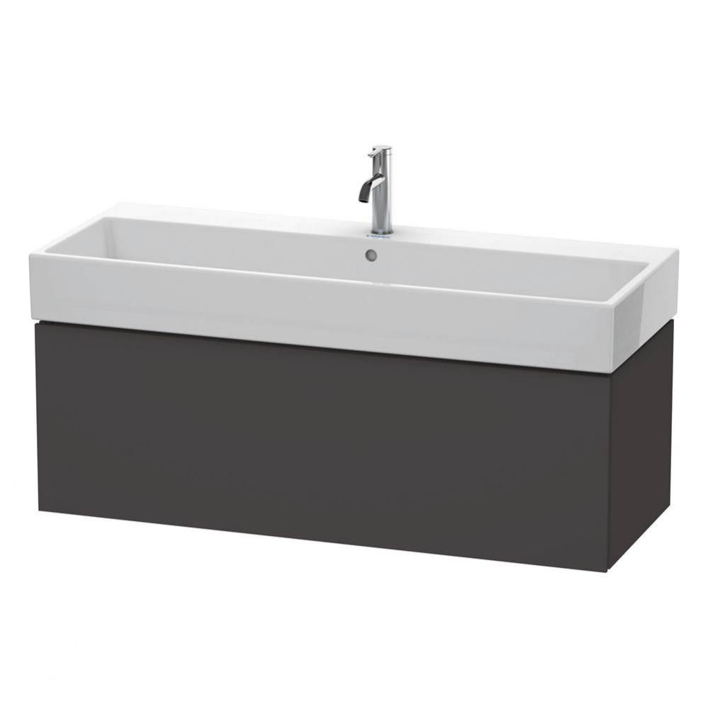 L-Cube One Drawer Wall-Mount Vanity Unit Graphite