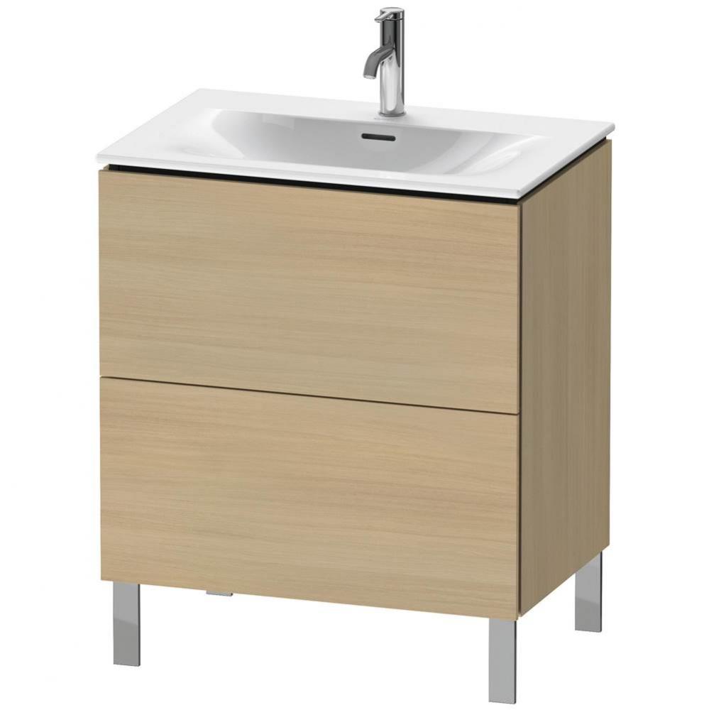 L-Cube Two Drawer Floorstanding Vanity Unit Mediterranean Oak