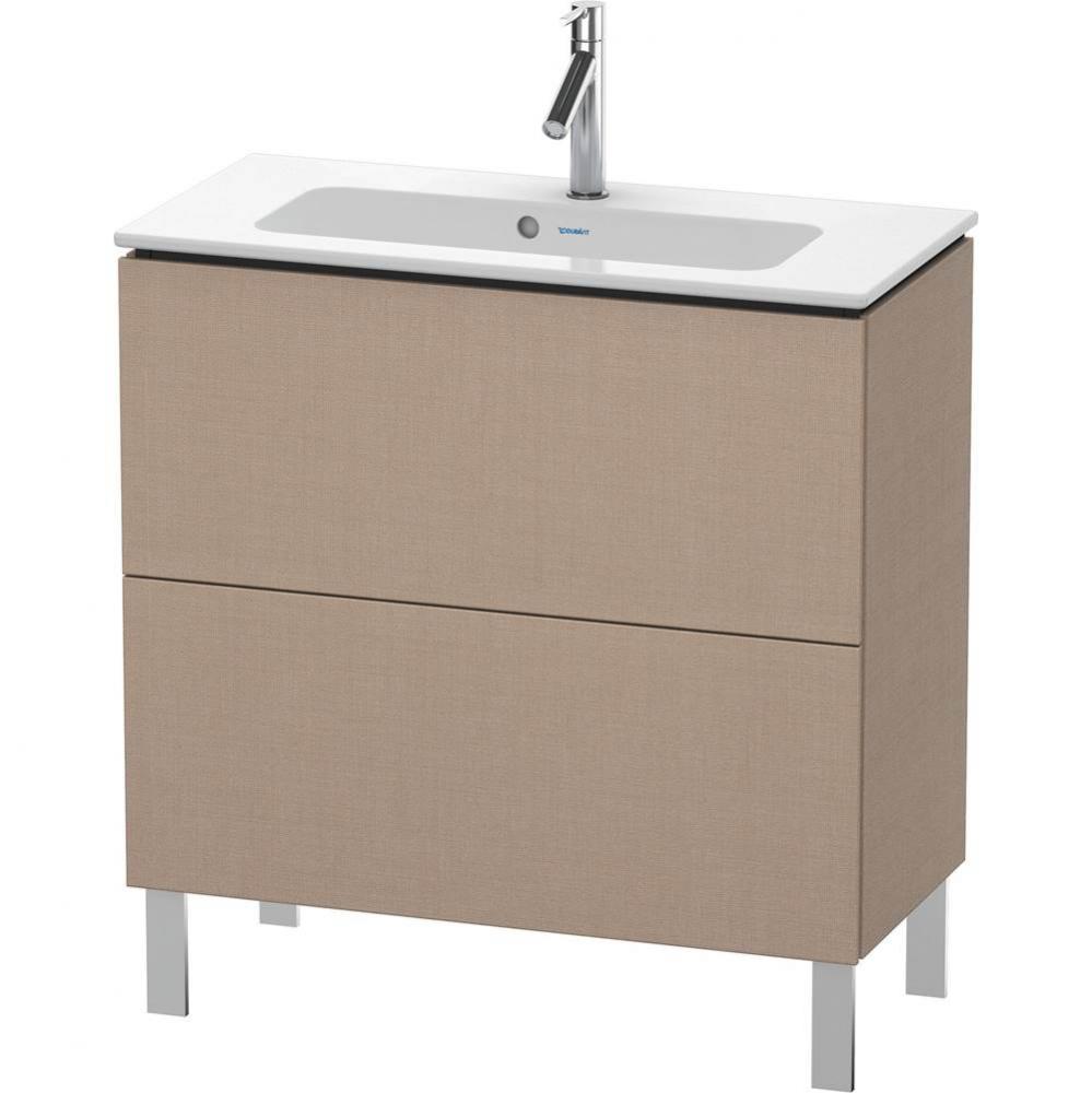 L-Cube Two Drawer Floorstanding Vanity Unit Linen