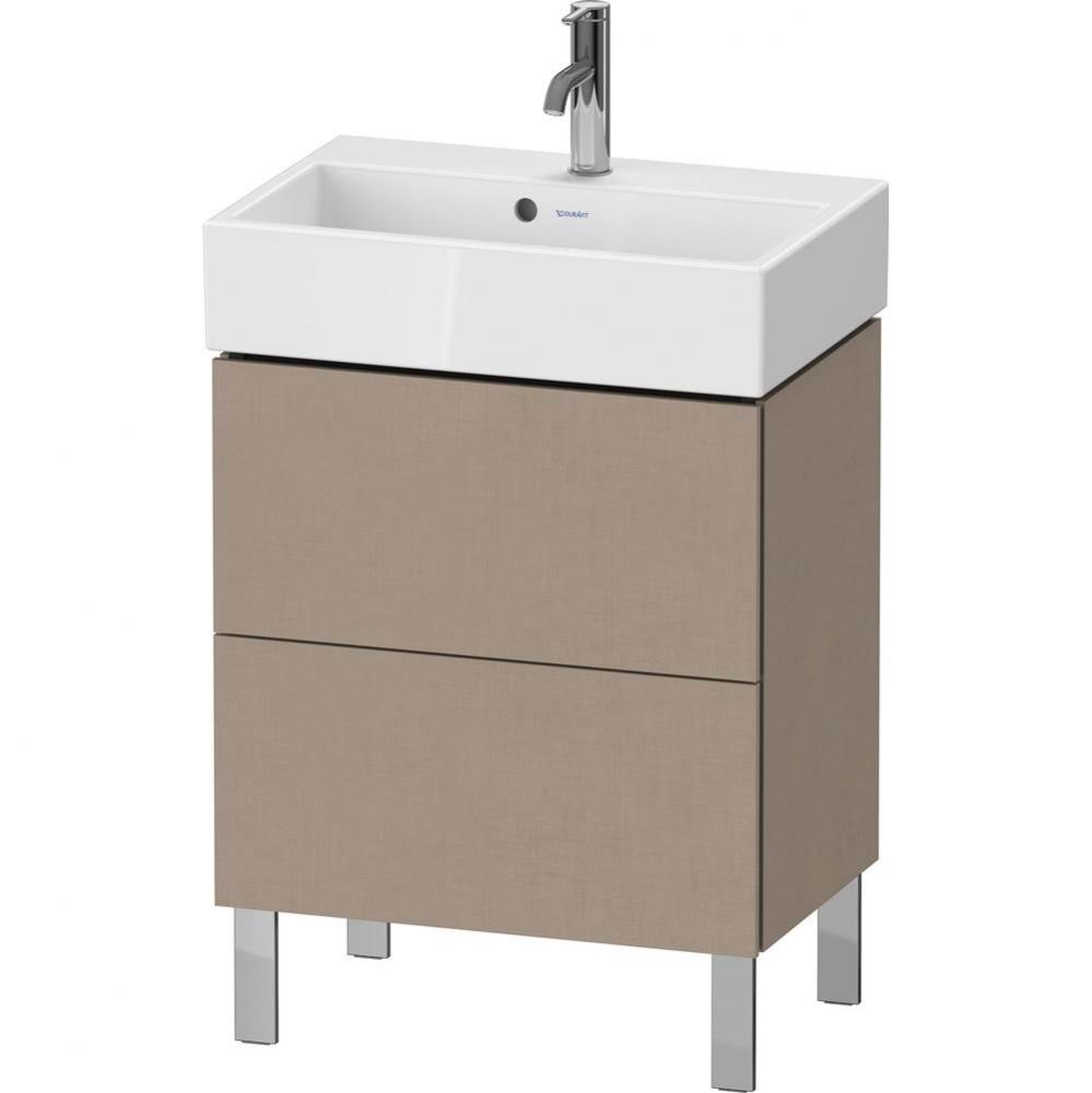 L-Cube Two Drawer Floorstanding Vanity Unit Linen