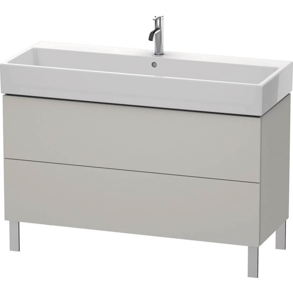 L-Cube Two Drawer Floorstanding Vanity Unit Concrete Gray
