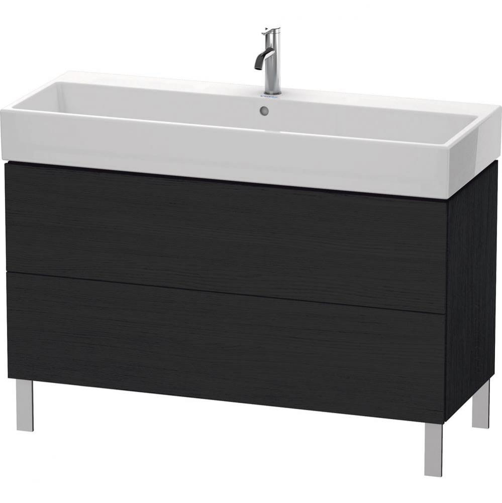 L-Cube Two Drawer Floorstanding Vanity Unit Oak Black