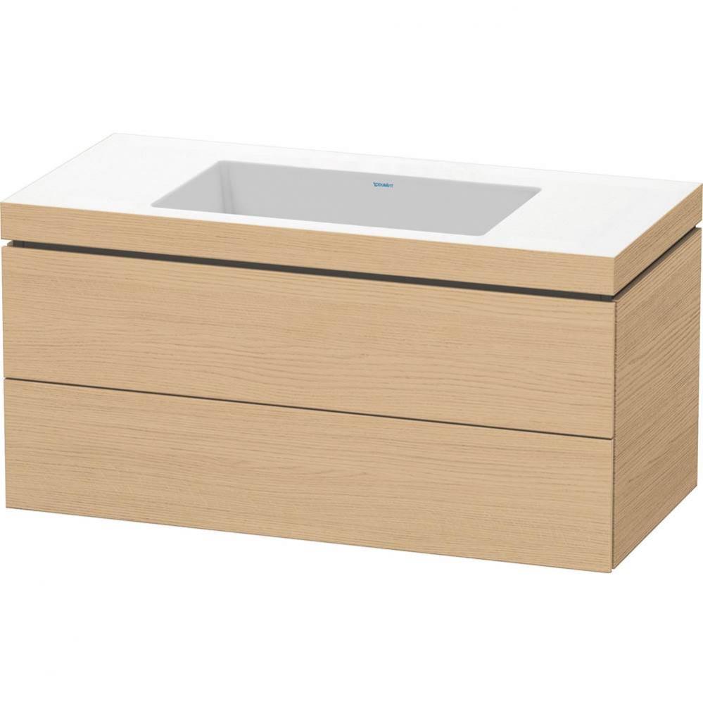 Duravit L-Cube 39 3/8'' Wall Mount Two Drawer c-bonded Single Vanity in Natural Oak, Inc