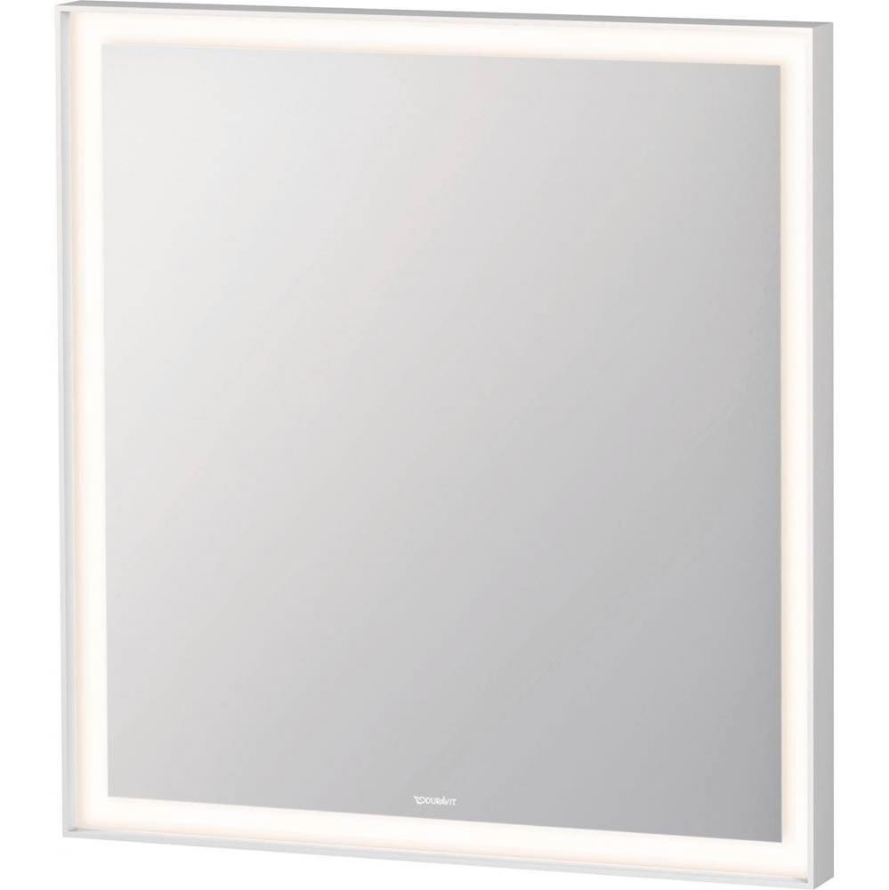 Duravit L-Cube Sensor Control LED Mirror in Aluminum, 3500K