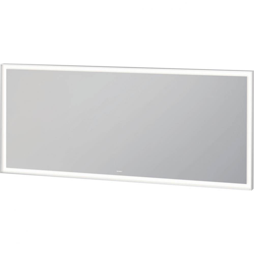 Duravit L-Cube Sensor Control LED Mirror in Aluminum, 3500K