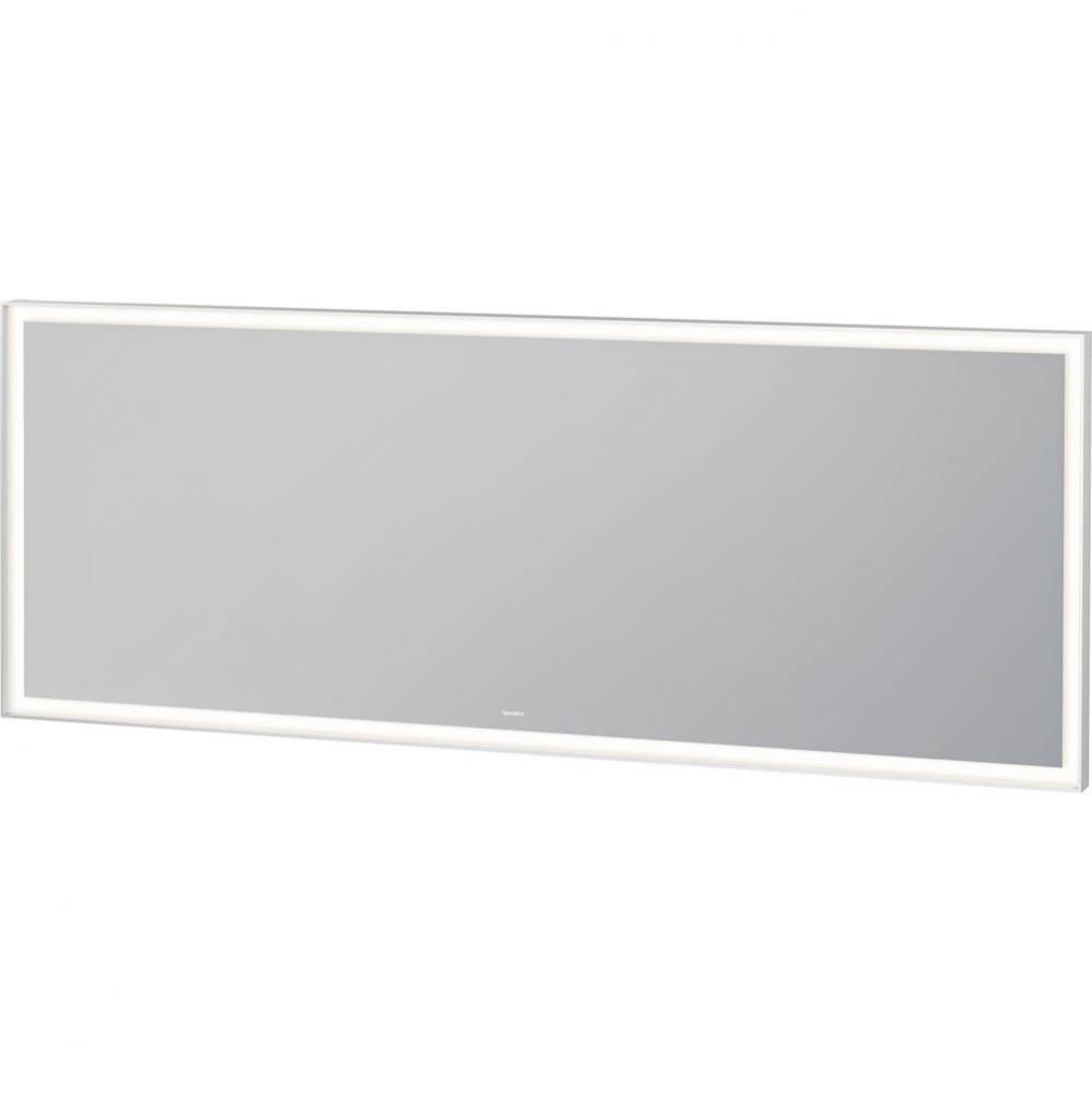 Duravit L-Cube Sensor Control LED Mirror in Aluminum, 3500K