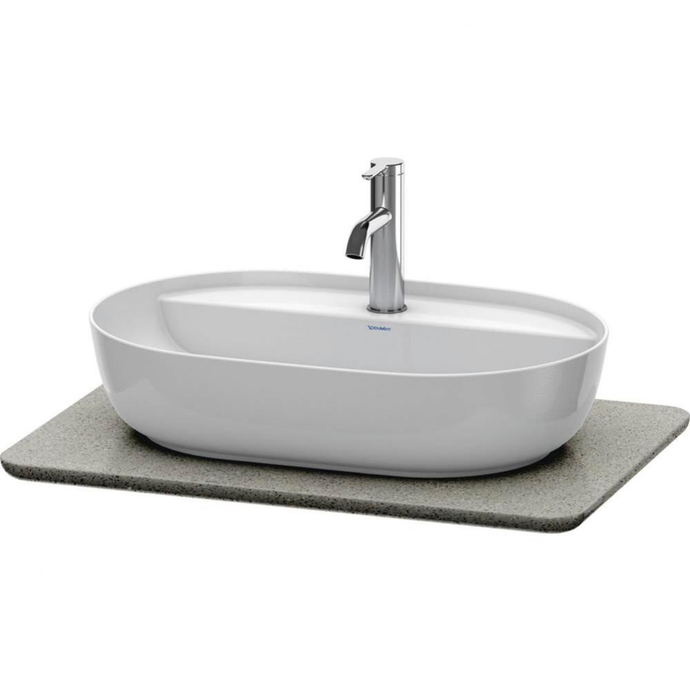 Duravit Luv 27 1/8'' Quartz Vanity Top in Gray Structure with One Sink Cutout