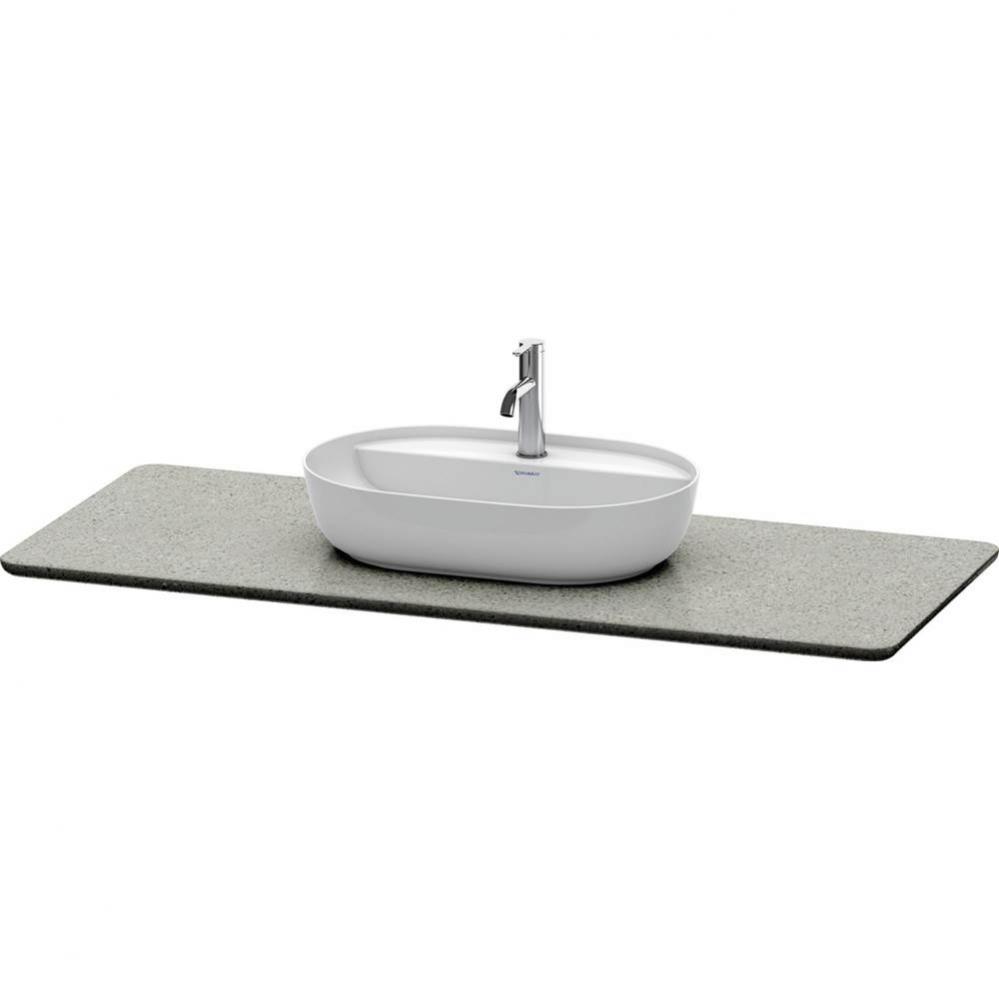 Duravit Luv 54 5/8'' Quartz Vanity Top in Gray Structure with One Sink Cutout