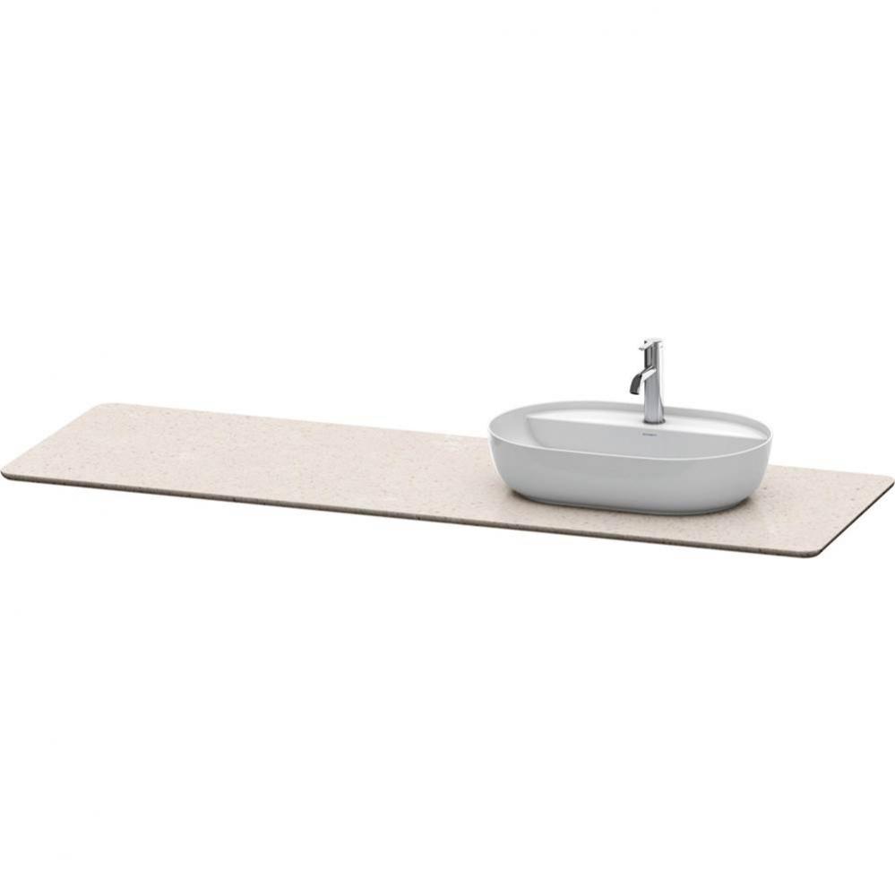 Duravit Luv 70 1/4'' Quartz Vanity Top in Sand Structure with One Sink Cutout