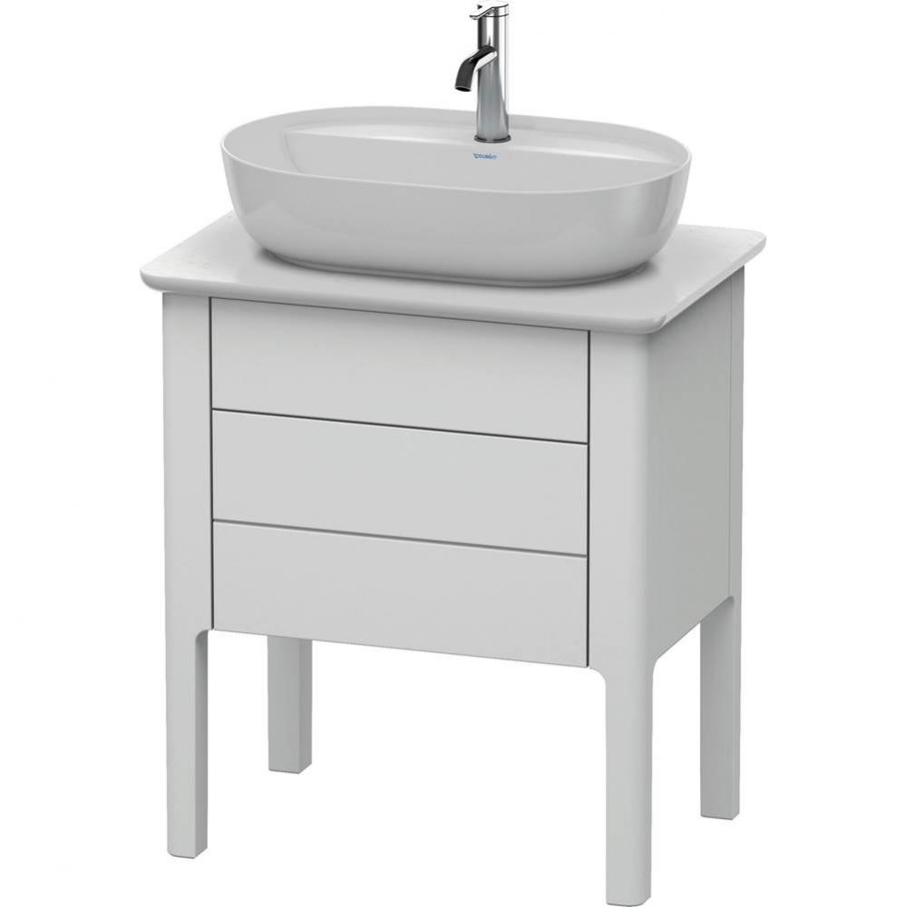 Duravit Luv 25 1/8'' Wall Mount Two Drawer Single Vanity Cabinet in Satin Matte White, S