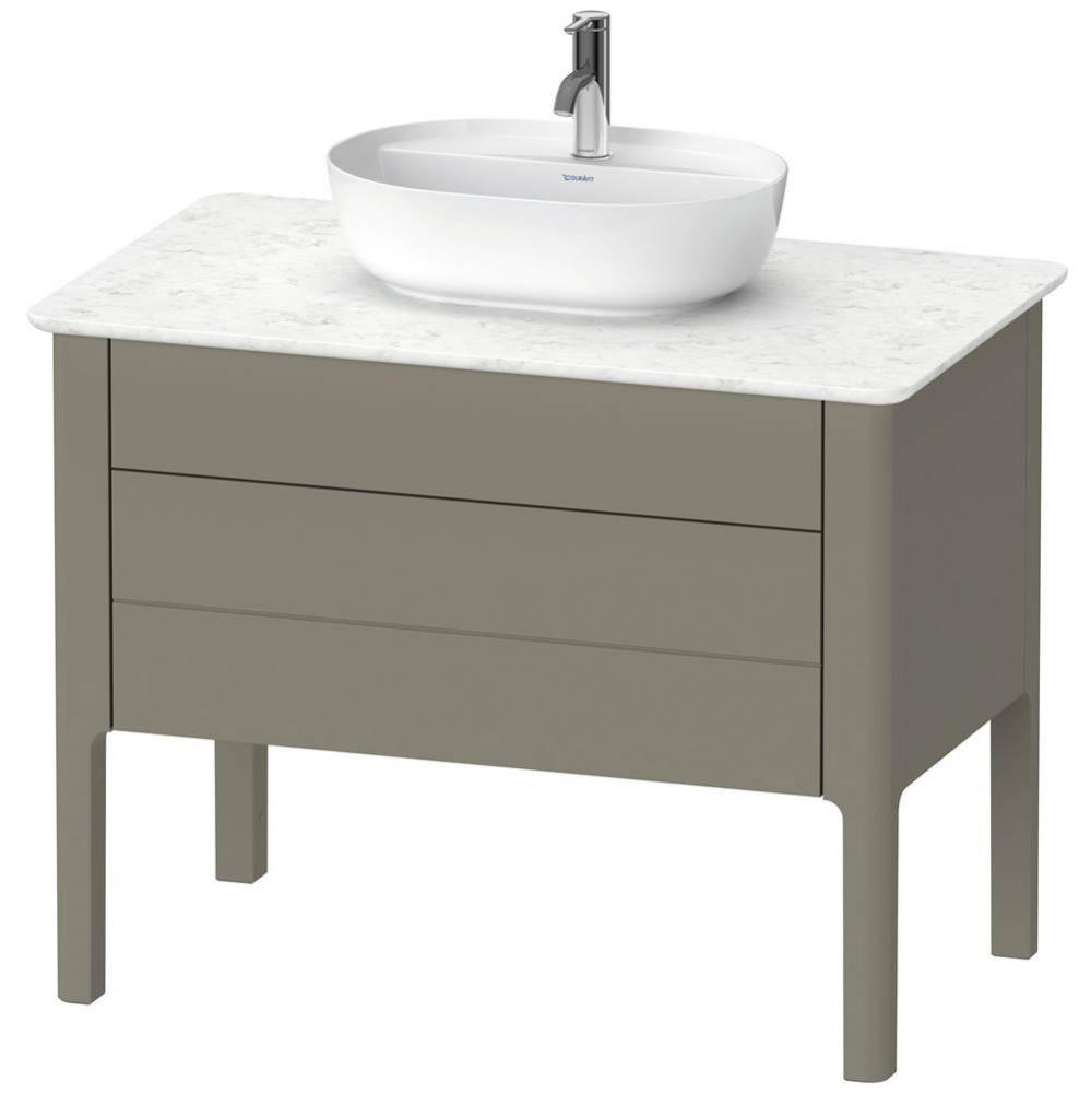 Duravit Luv 36 7/8'' Wall Mount Two Drawer Single Vanity Cabinet in Satin Matte Stone Gr