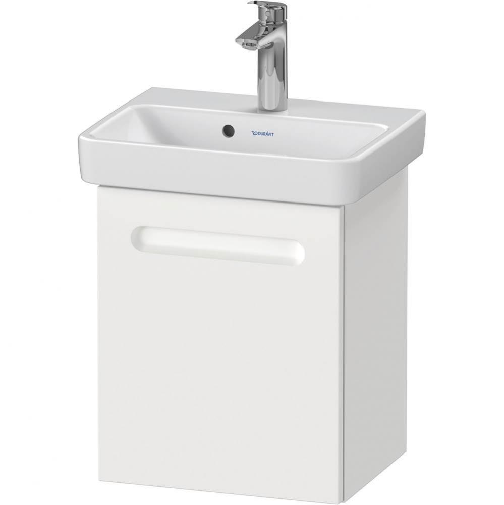 Duravit No.1 15 3/8'' Wall Mount One Door Single Vanity Cabinet in Matte White, Sink Sol