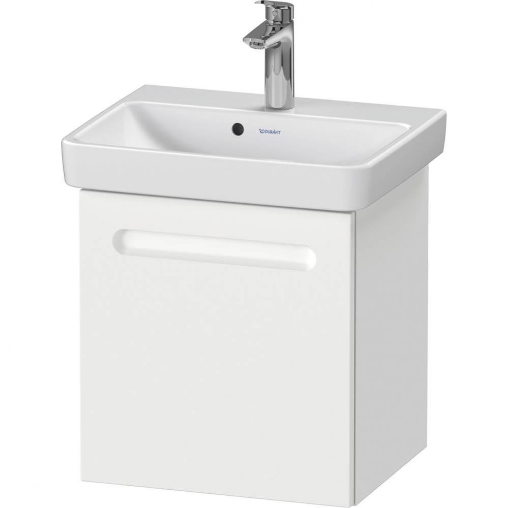 Duravit No.1 17 3/8'' Wall Mount One Door Single Vanity Cabinet in Matte White, Sink Sol