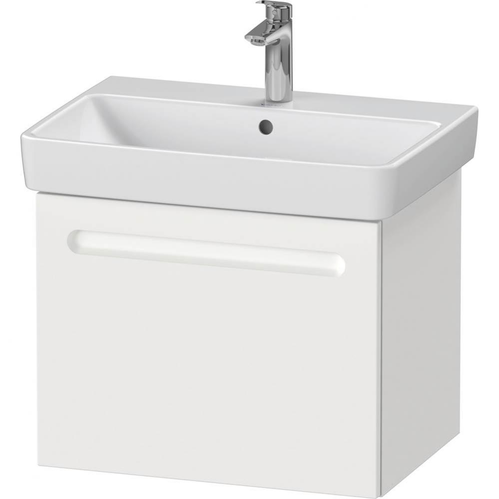 Duravit No.1 23 1/4'' Wall Mount One Drawer Single Vanity Cabinet in Matte White, Sink S