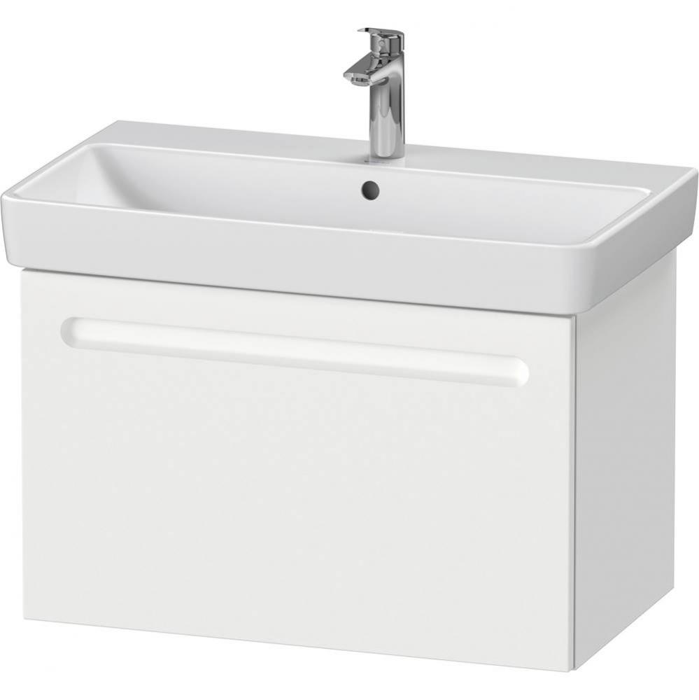 Duravit No.1 29 1/8'' Wall Mount One Drawer Single Vanity Cabinet in Matte White, Sink S