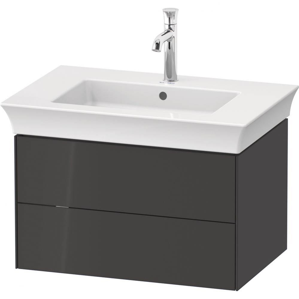 Duravit White Tulip 26 7/8'' Wall Mount Two Drawer Single Vanity Cabinet in High Gloss G