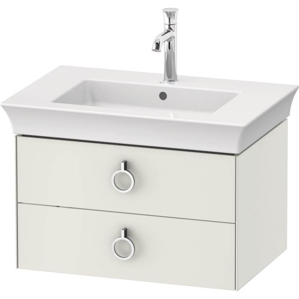 Duravit White Tulip 28 7/8'' Wall Mount Two Drawer Single Vanity Cabinet in Satin Matte