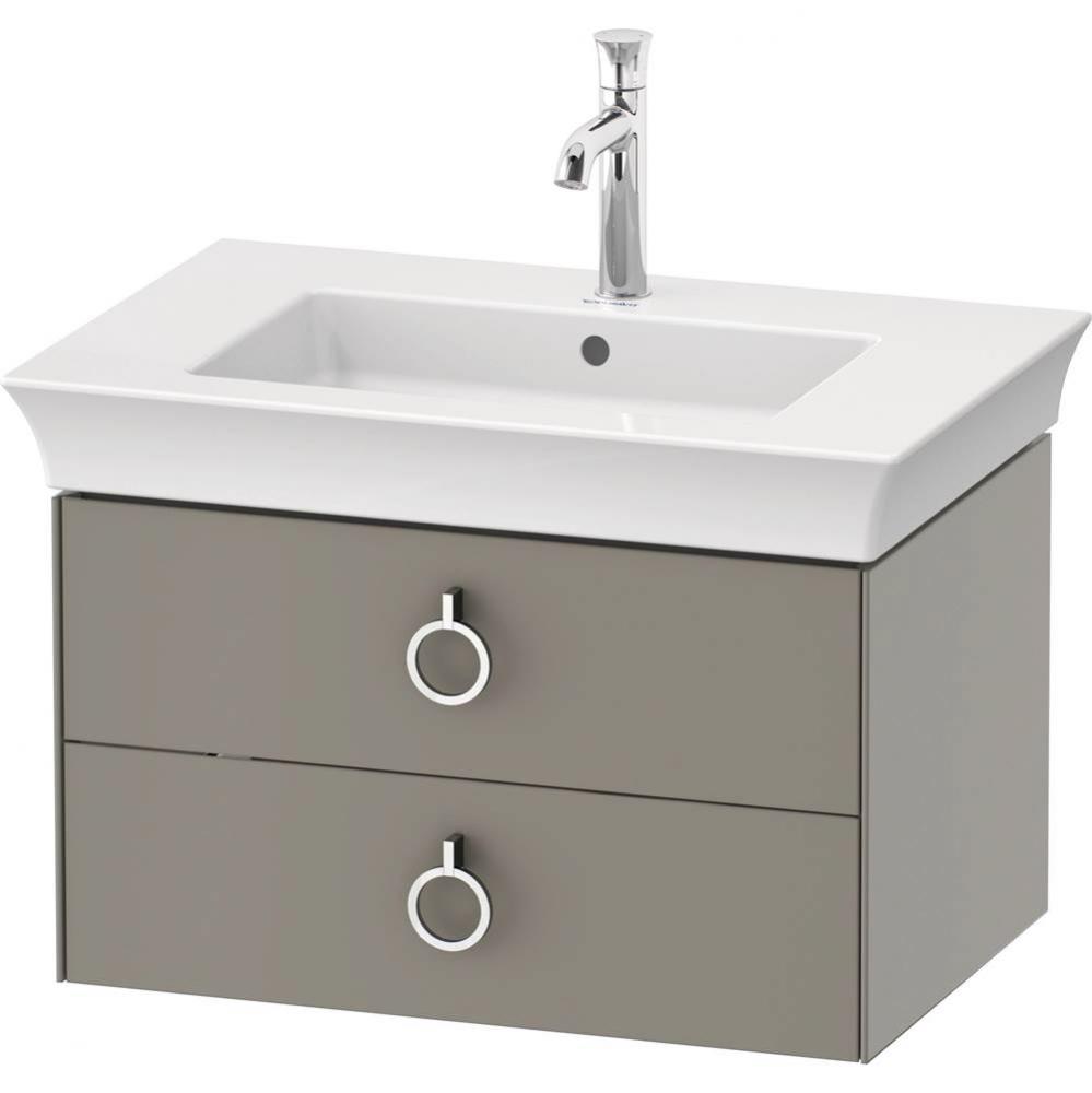 Duravit White Tulip 28 7/8'' Wall Mount Two Drawer Single Vanity Cabinet in Satin Matte