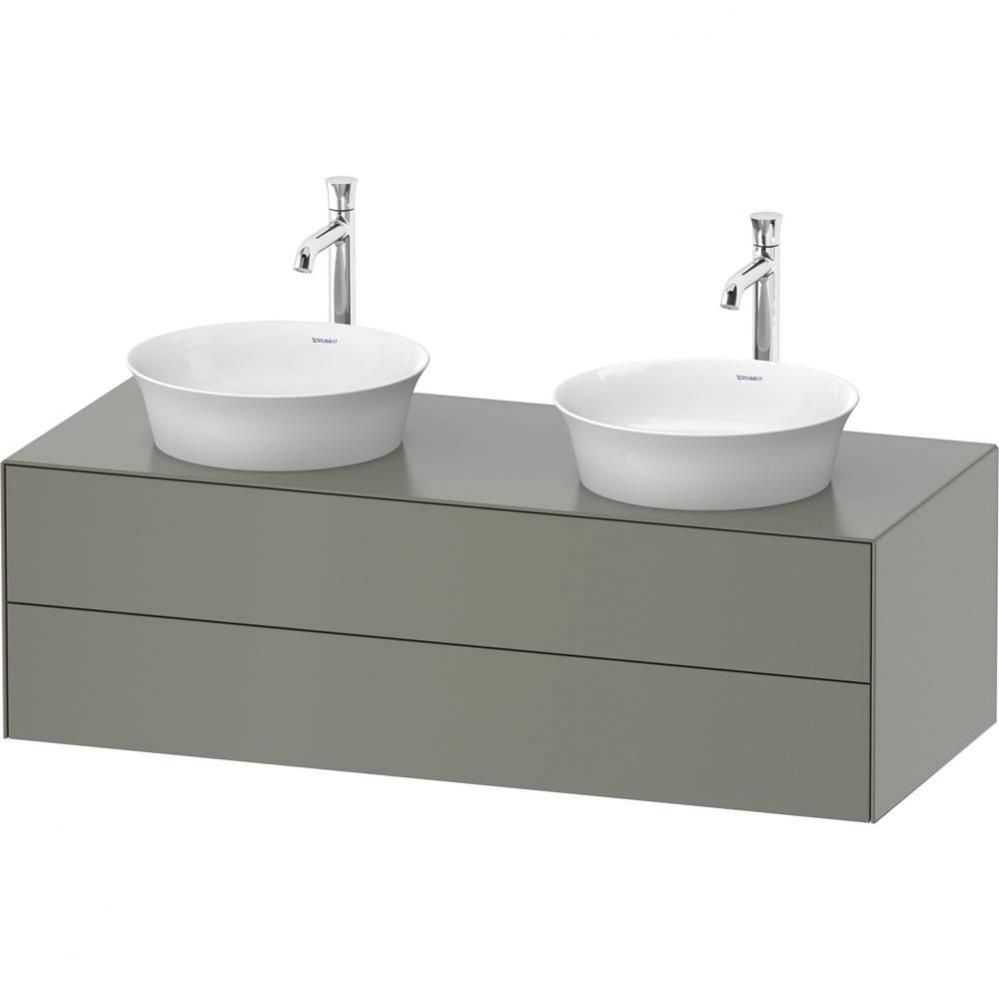 Duravit White Tulip 51 1/8'' Wall Mount Two Drawer Double Vanity Cabinet in Satin Matte