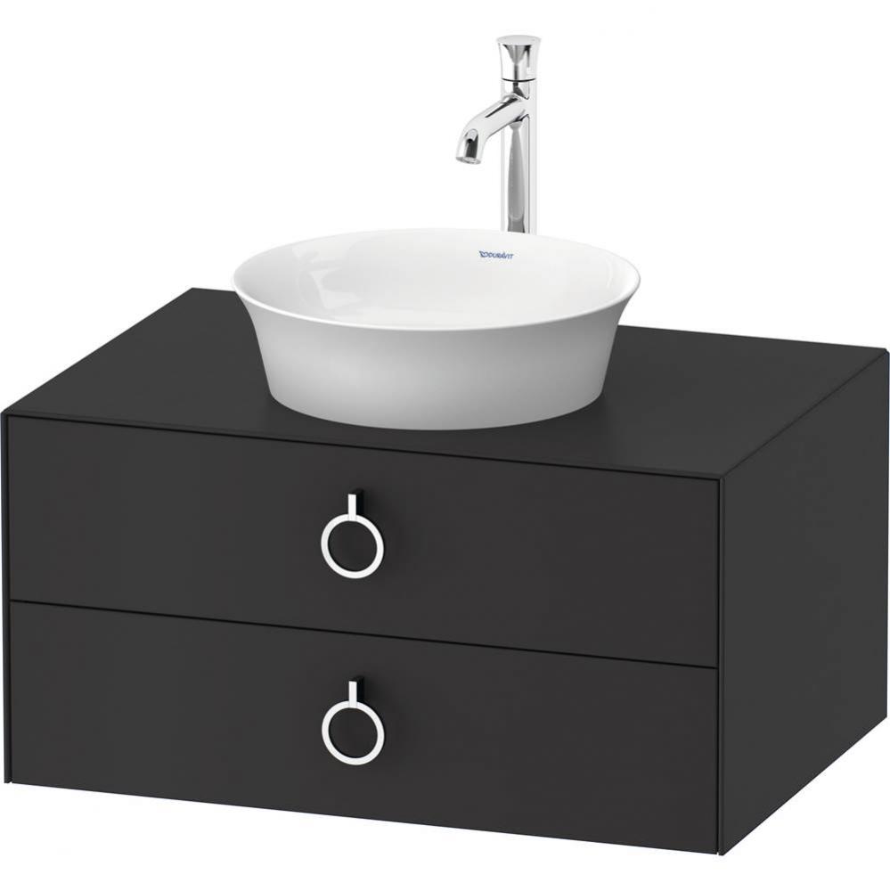 Duravit White Tulip 31 1/2'' Wall Mount Two Drawer Single Vanity Cabinet in Satin Matte