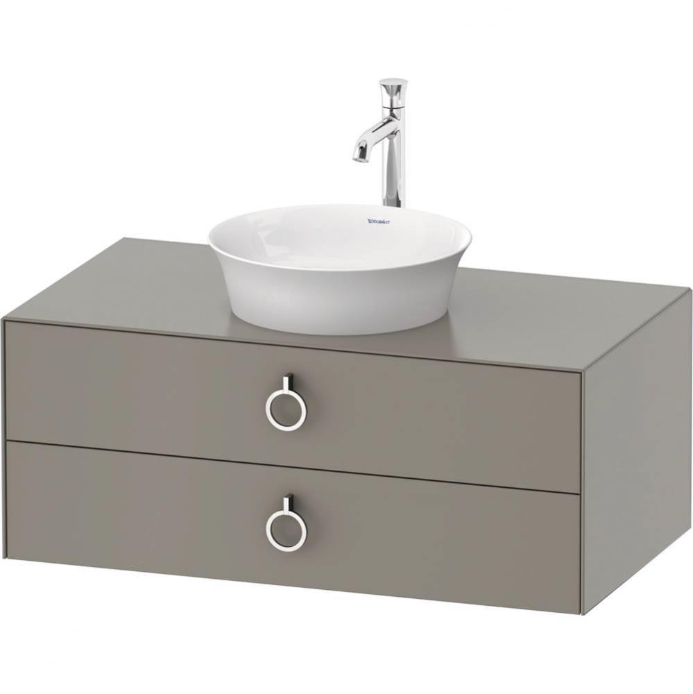 Duravit White Tulip 39 3/8'' Wall Mount Two Drawer Single Vanity Cabinet in Satin Matte