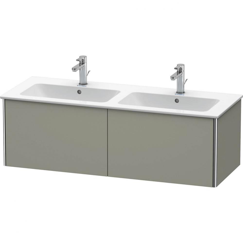 Duravit XSquare Two Drawer Wall-Mount Vanity Unit Stone Gray