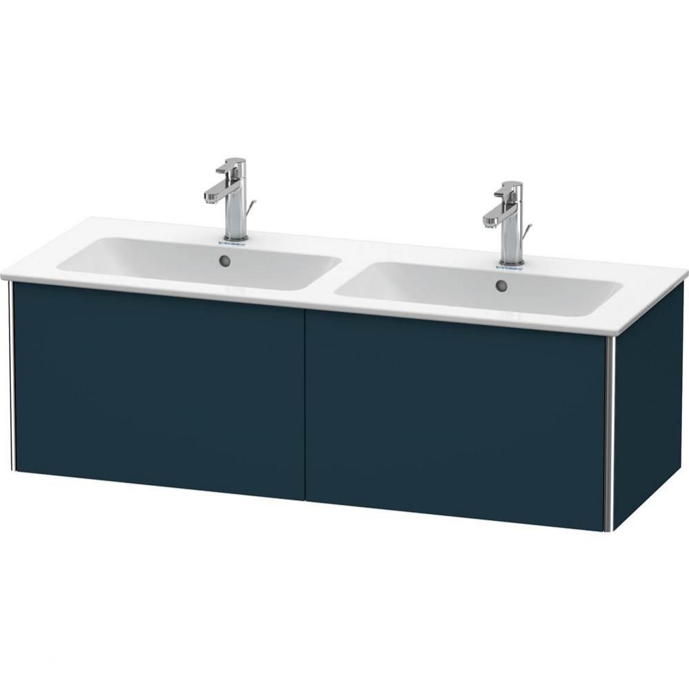 Duravit XSquare Two Drawer Wall-Mount Vanity Unit Midnight Blue