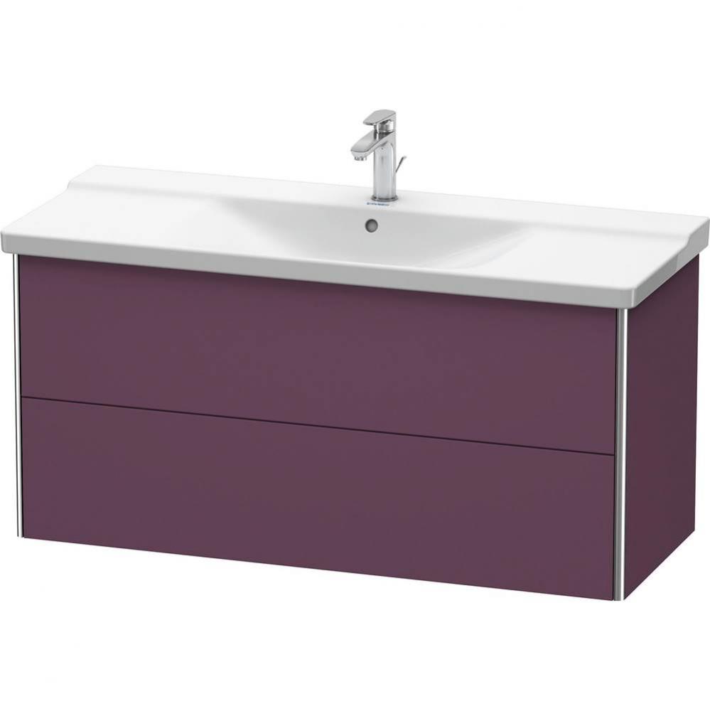 Duravit XSquare Vanity Unit Wall-Mounted  Aubergine Satin Matte