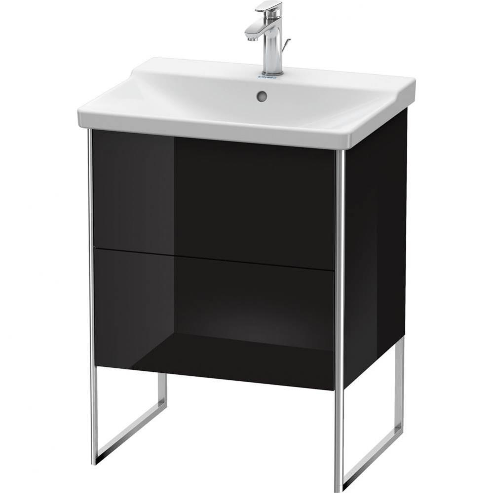 Duravit XSquare Floor Standing Vanity Unit  Black High Gloss