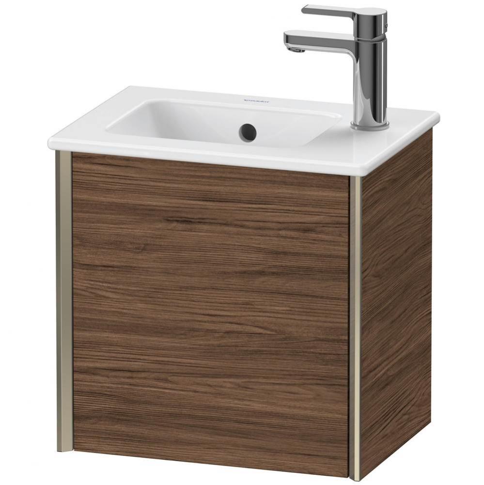 Duravit XViu One Door Wall-Mount Vanity Unit Walnut Dark