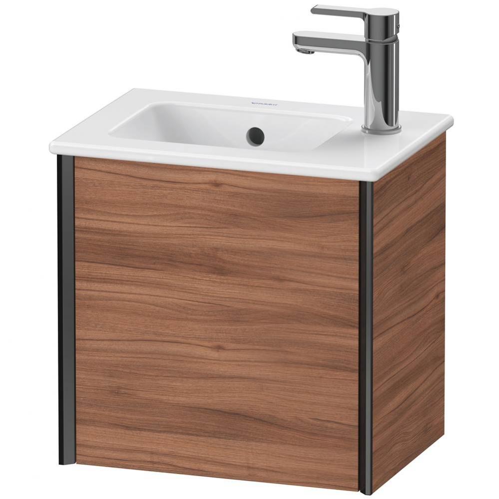 XViu One Door Wall-Mount Vanity Unit Walnut