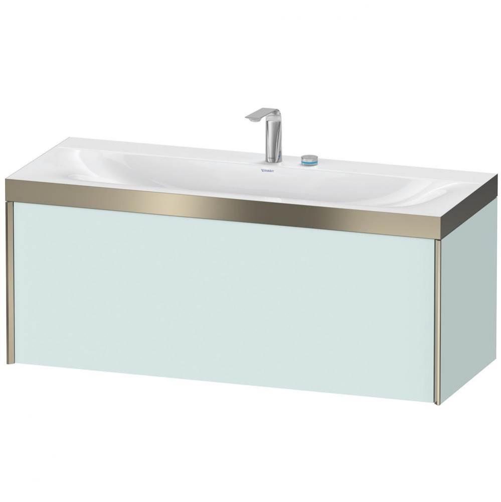 Duravit XViu One Drawer C-Bonded Wall-Mount Vanity Kit Light Blue