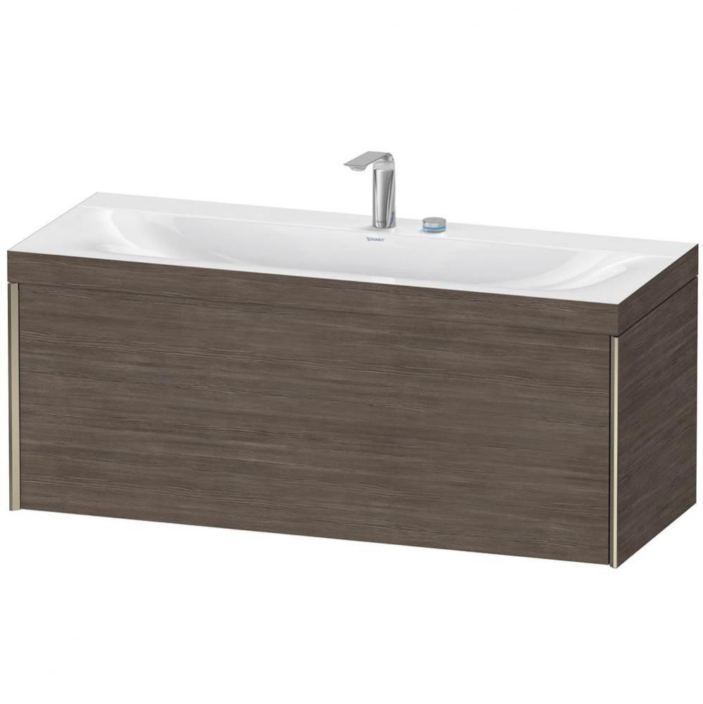Duravit XViu One Drawer C-Bonded Wall-Mount Vanity Kit Pine Terra