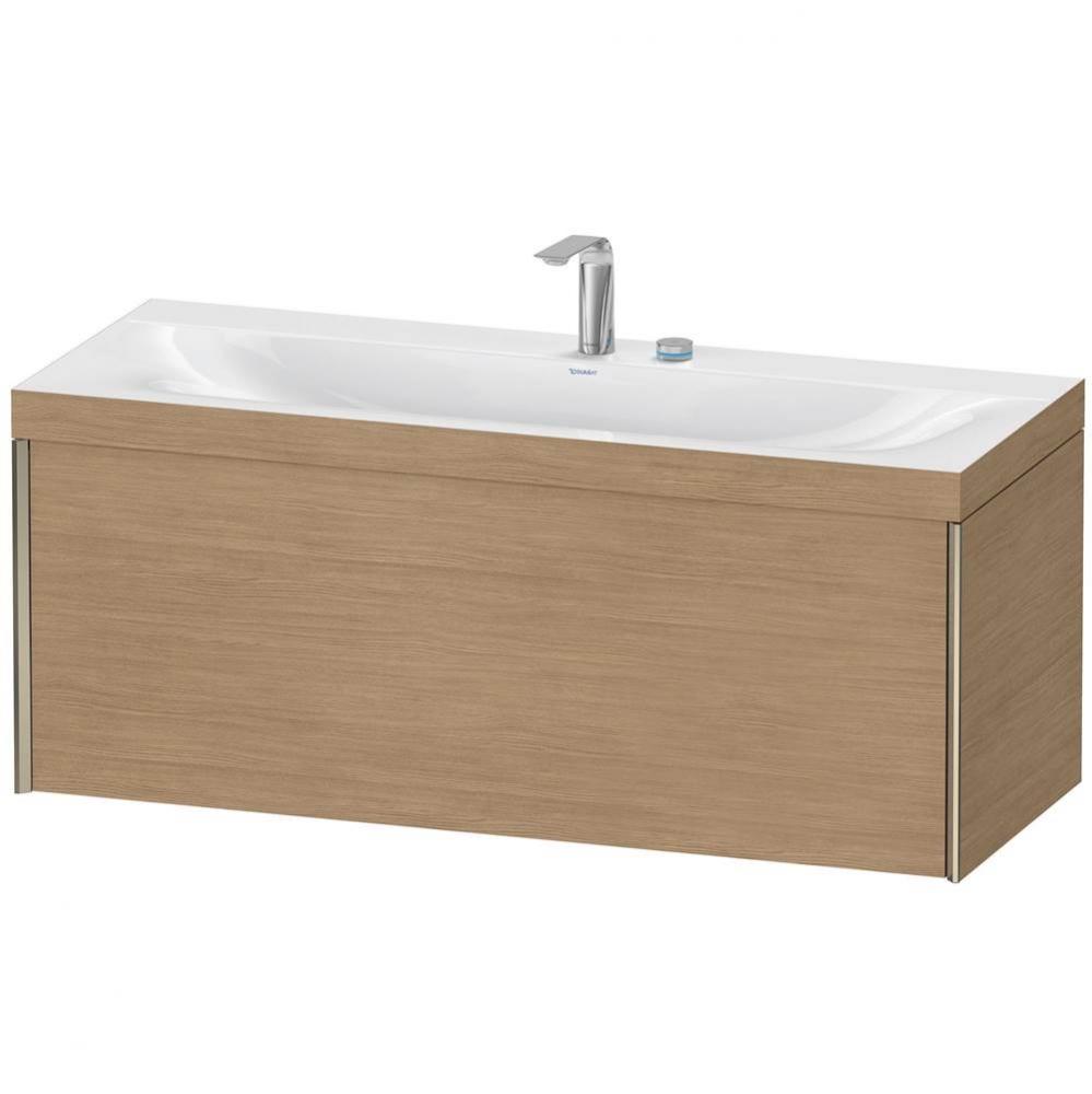 Duravit XViu One Drawer C-Bonded Wall-Mount Vanity Kit European Oak