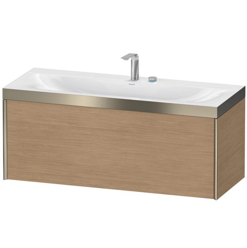 Duravit XViu One Drawer C-Bonded Wall-Mount Vanity Kit European Oak