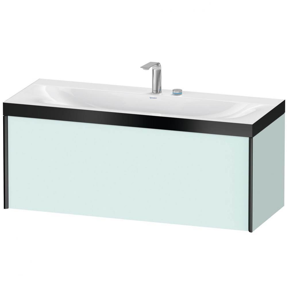 Duravit XViu One Drawer C-Bonded Wall-Mount Vanity Kit Light Blue