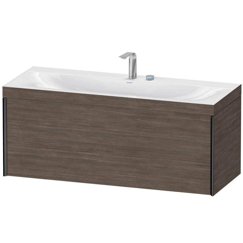 Duravit XViu One Drawer C-Bonded Wall-Mount Vanity Kit Pine Terra