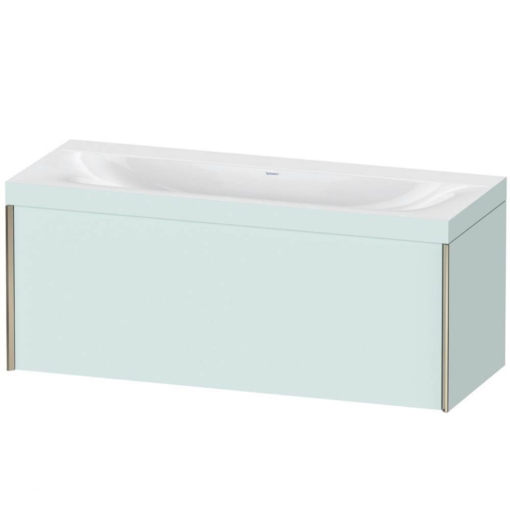 Duravit XViu One Drawer C-Bonded Wall-Mount Vanity Kit Light Blue