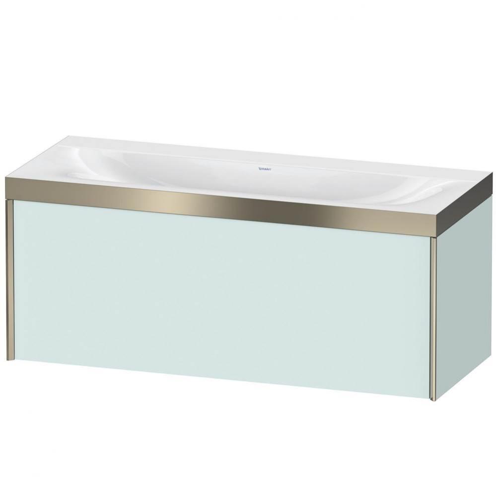 Duravit XViu One Drawer C-Bonded Wall-Mount Vanity Kit Light Blue