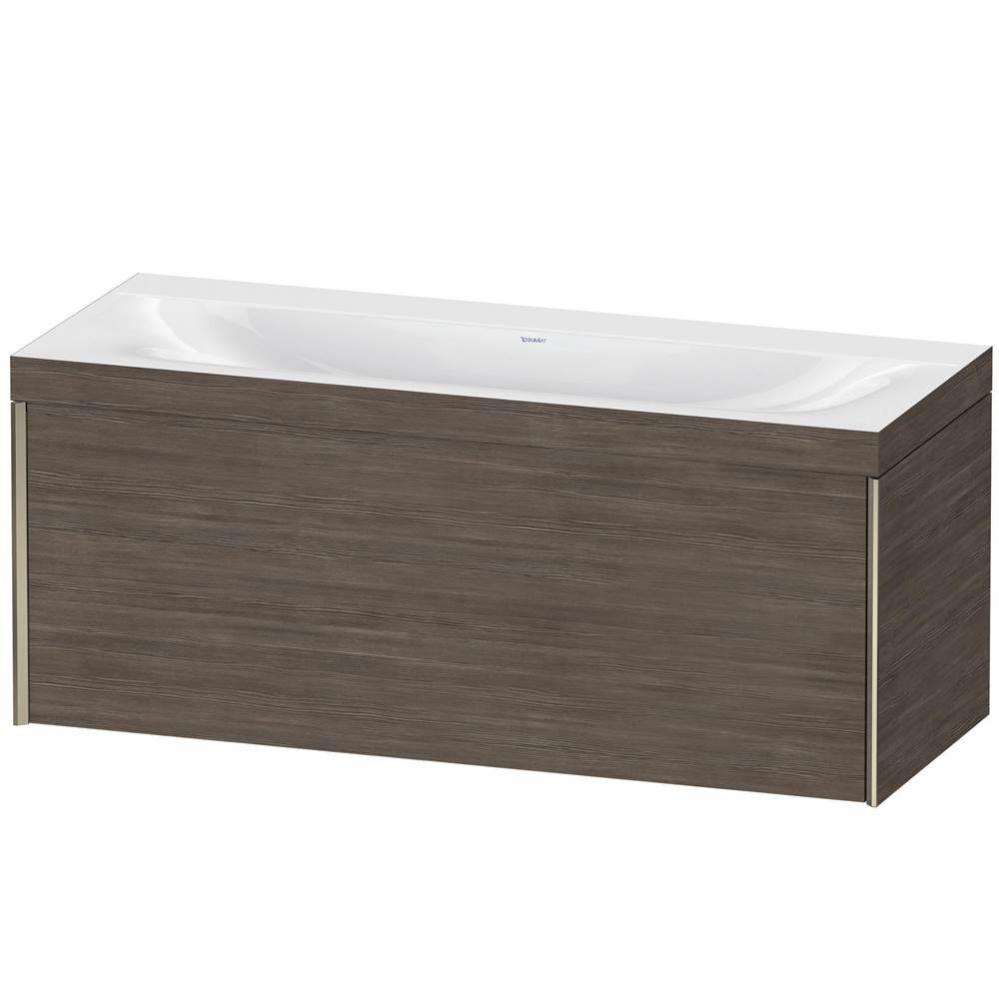 Duravit XViu One Drawer C-Bonded Wall-Mount Vanity Kit Pine Terra