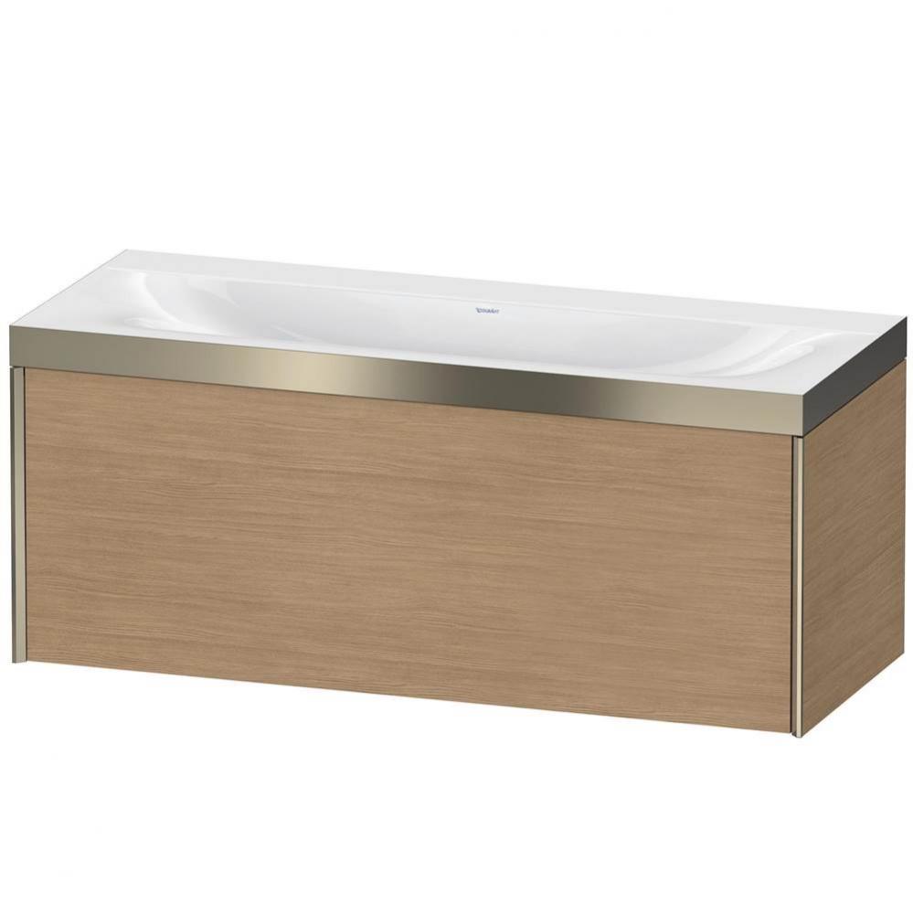 Duravit XViu One Drawer C-Bonded Wall-Mount Vanity Kit European Oak