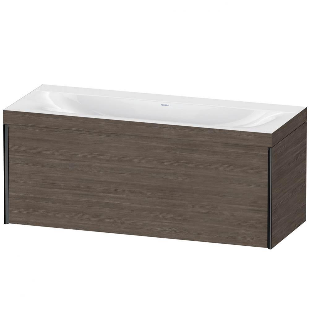 Duravit XViu One Drawer C-Bonded Wall-Mount Vanity Kit Pine Terra