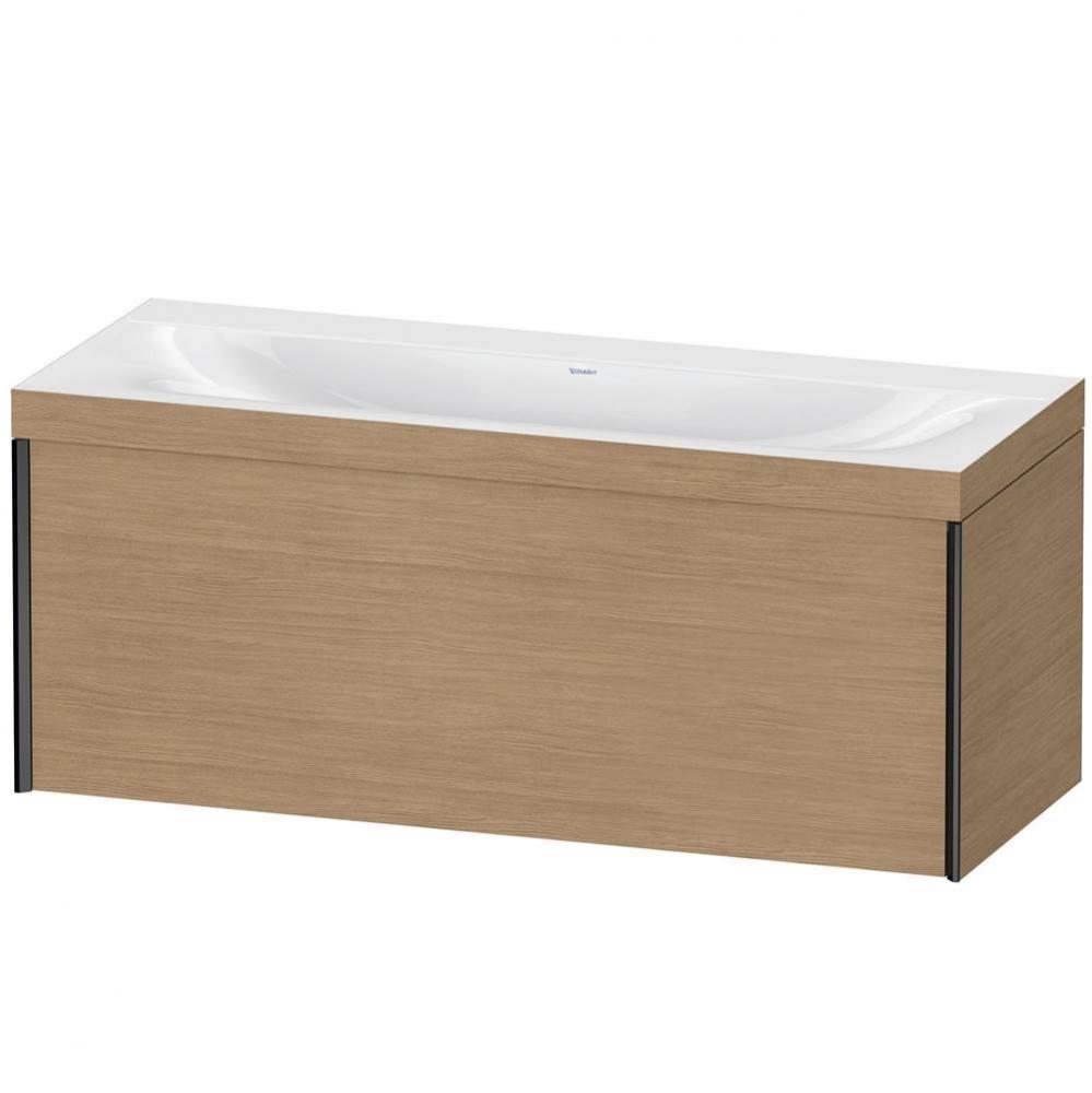 Duravit XViu One Drawer C-Bonded Wall-Mount Vanity Kit European Oak