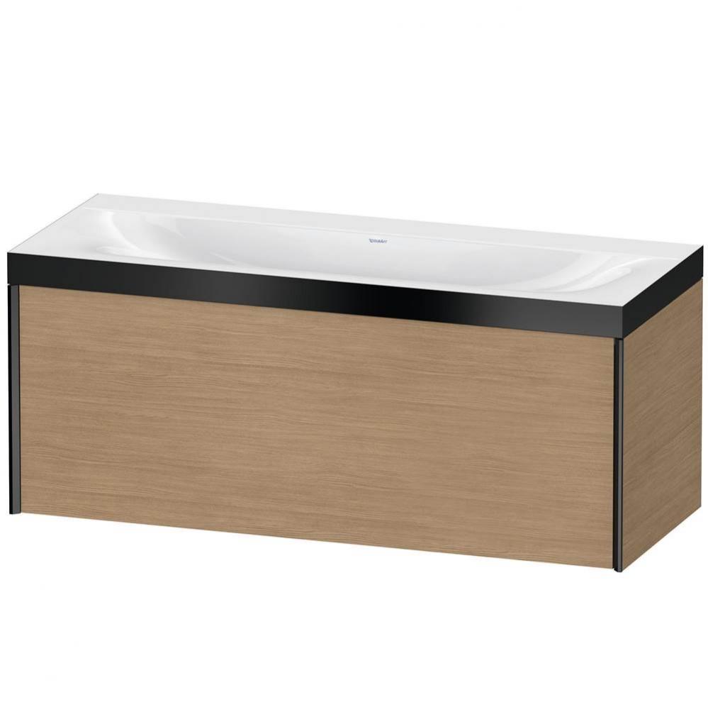 Duravit XViu One Drawer C-Bonded Wall-Mount Vanity Kit European Oak